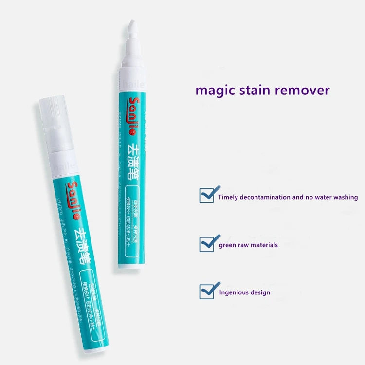 Magic Clothing Stain Removal Pen Portable Washing Free Oil Red Wine Stain Remover Marker Pen For Small Greasy Filth On T-Shirt