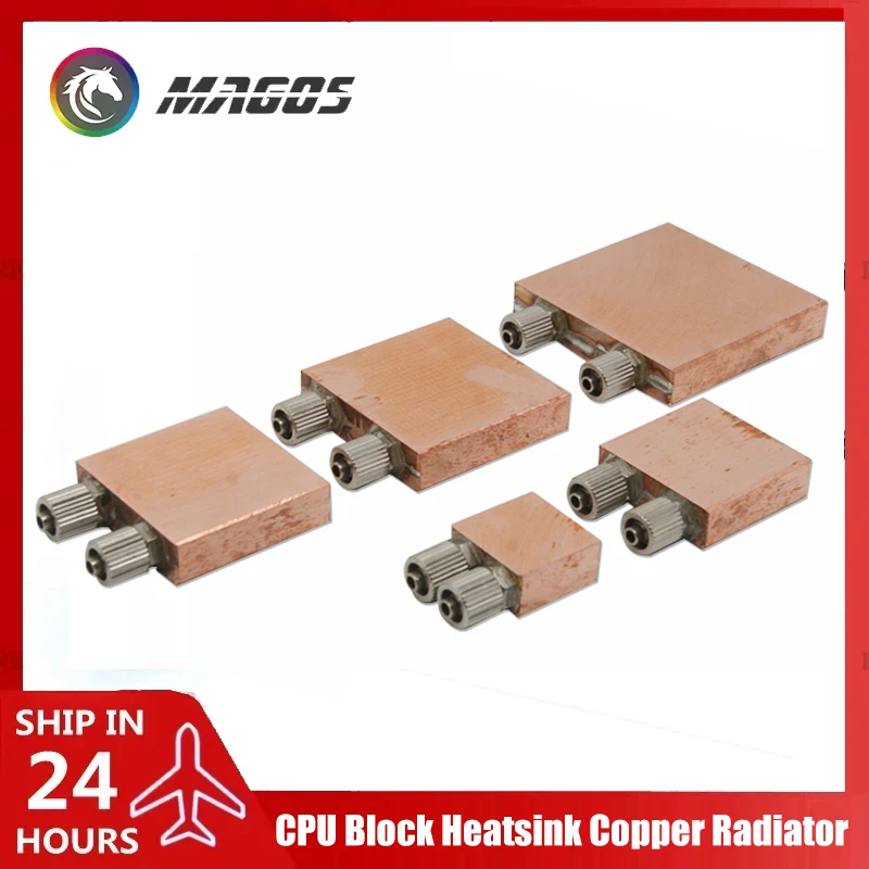 

Водяной блок из чистой меди для настольного компьютера/ноутбука/полупроводникового водяного охлаждения, 20 мм/30 мм/40 мм/50 мм, разные размеры