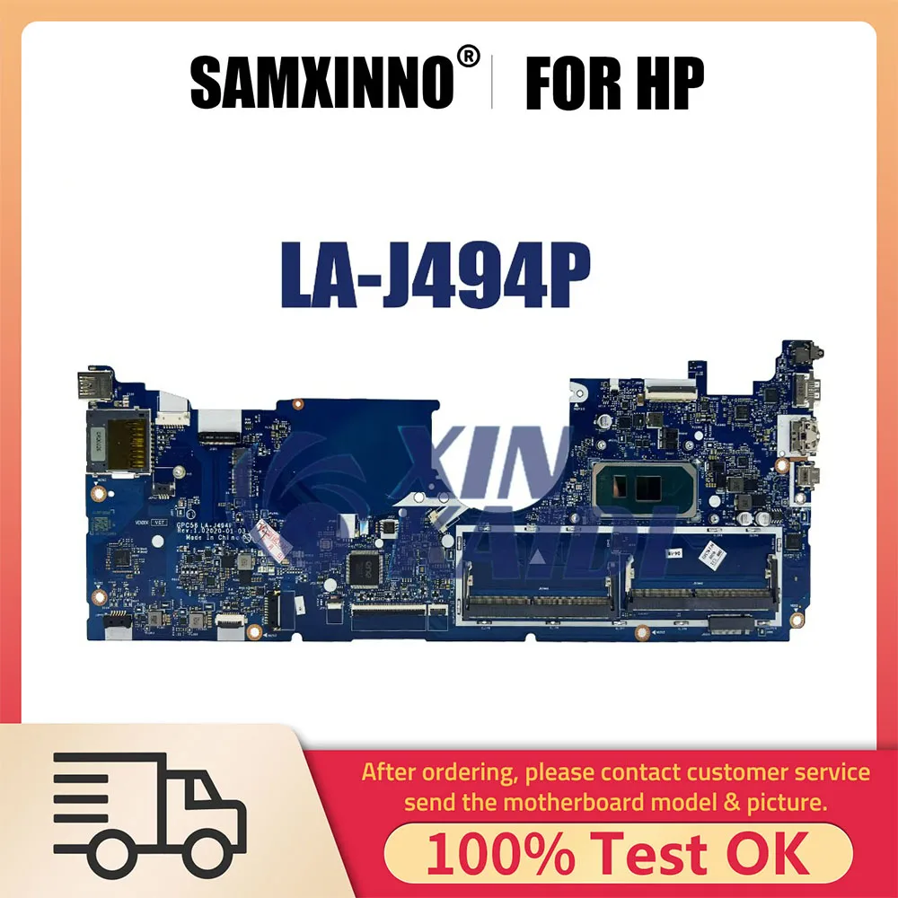 

Notebook Mainboard For HP ENVY x360 Convertible 15-ED L93868-601 L93870-601 LA-J494P Motherboard CPU i5-1035G1 I7-1065G7 Gen