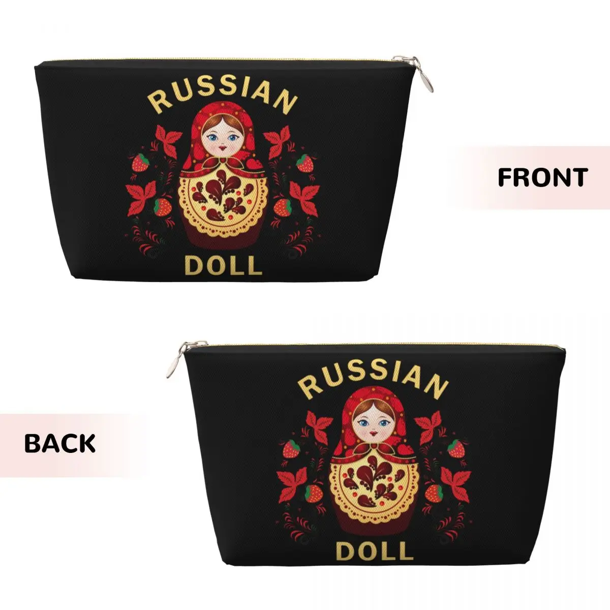 Custom Babushka Matryoshka Russian Doll Toiletry Bag for Women Makeup Cosmetic Organizer Ladies Beauty Storage Dopp Kit Case