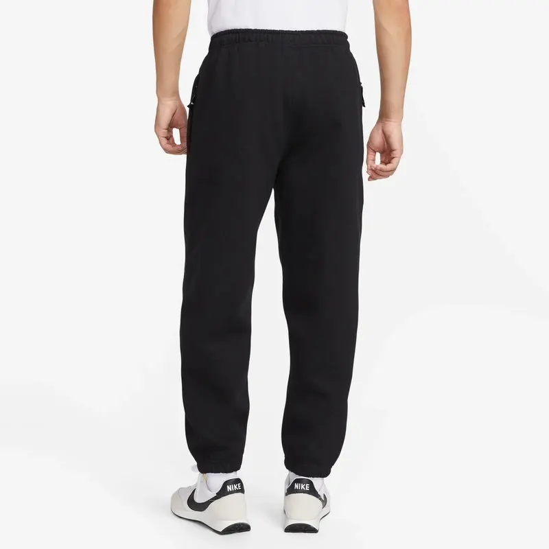 Nike Waffle Knit Fleece Lined Pants Zip Side Pockets Warm Commute Leisure TrousersDX1365-010