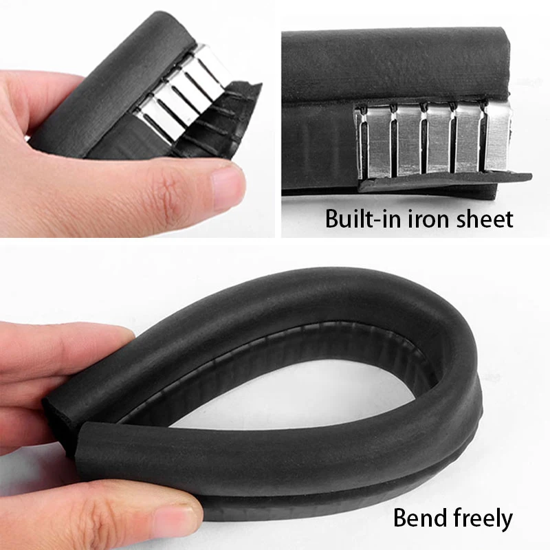 SEAMETAL Car Door Edge Guard Protector Strips U Type Double-layers Sealing Strip Waterproof Soundproof Anti-collision Auto Seals