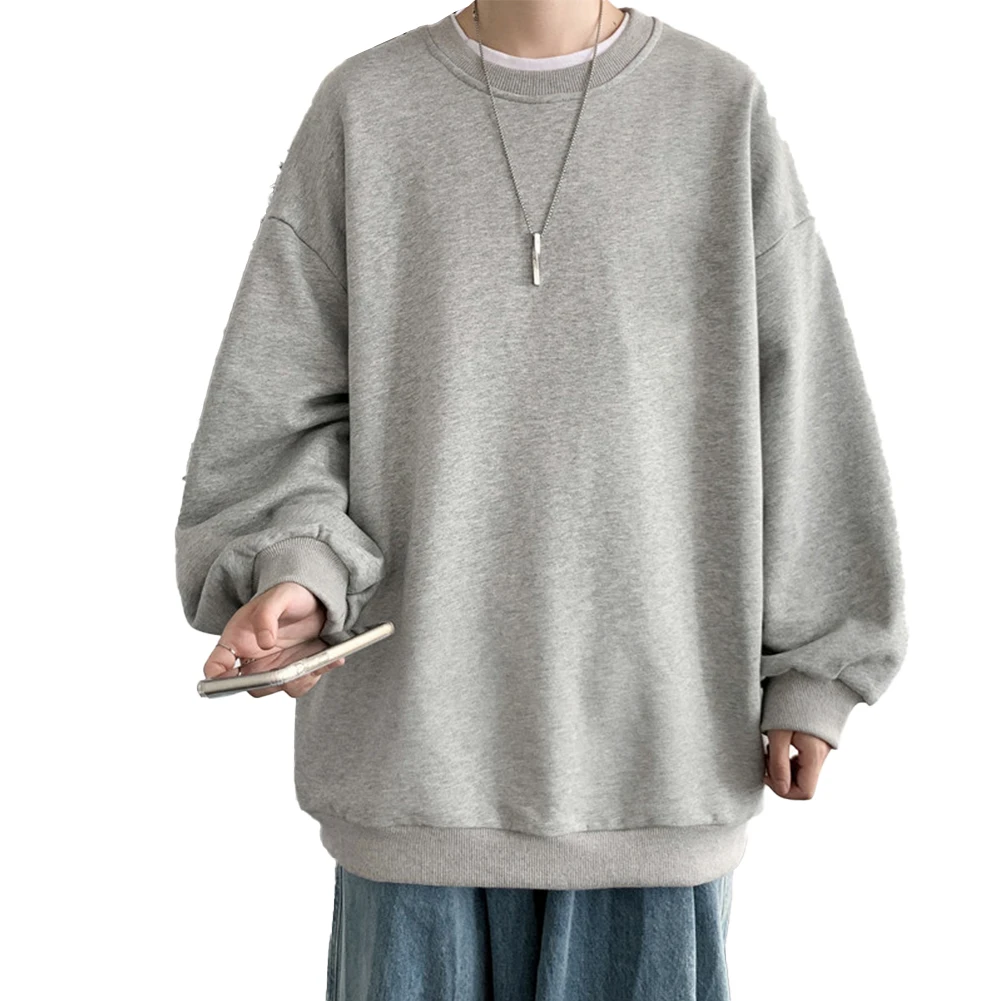 بلوفر رياضي XL 2XL ملابس شارع غير رسمية نمط رياضي علامة تجارية جديدة تصميم كم طويل نسيج بوليستر