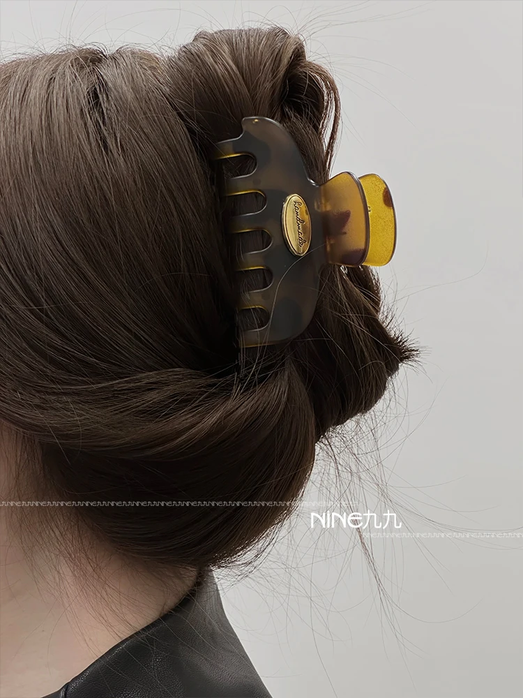 

Premium temperament shark clip large hair clip headgear