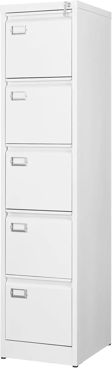 5 Drawer File Cabinet with Lock Metal Vertical File Cabinet Office Home Vertical File Cabinet