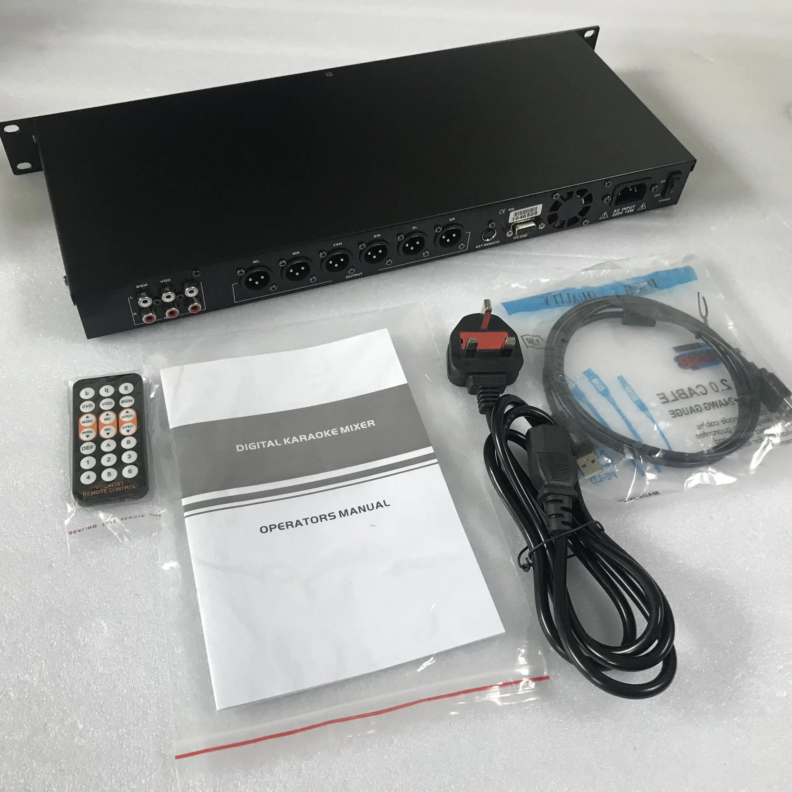 Digital DJ KTV Karaoke Player Mixer Reverb Echo USB Stage Studio Audio Effects Processor