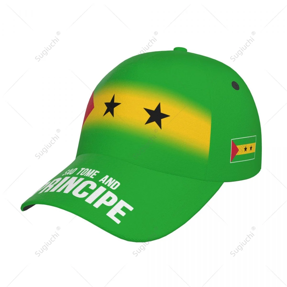Unisex Baseball Cap Hat Sao Tome And Principe Flag Gradient 3D Printing for Tennis Outdoor Bike Bicycle Golf Baseball Sports