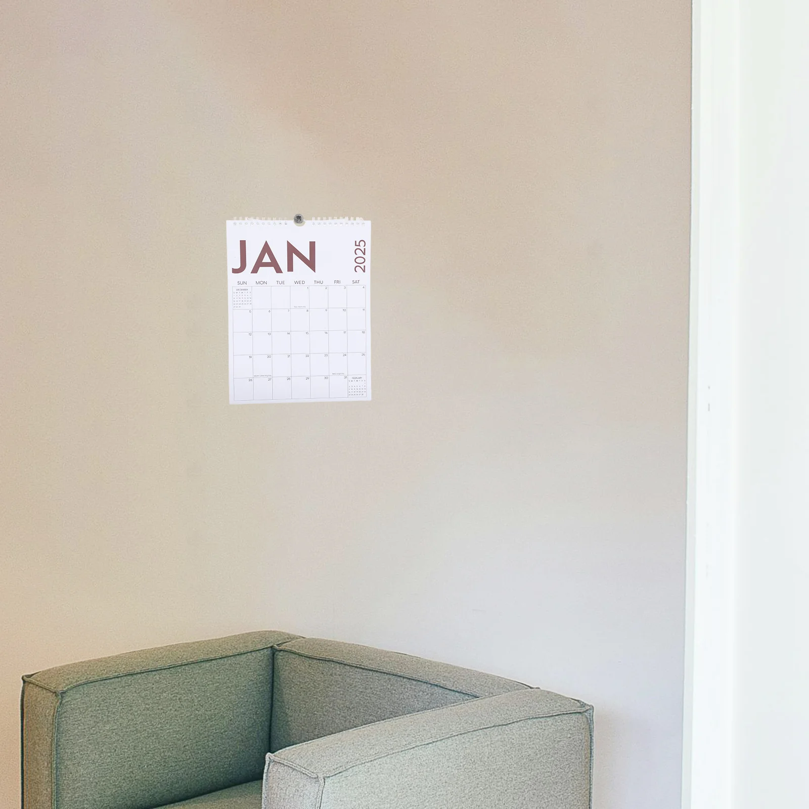 12 Months 2025 Wall Calendar Hanging Monthly Planner Simple Design For Home Office School 2025 Lunar Wall Calendar Paper Monthly
