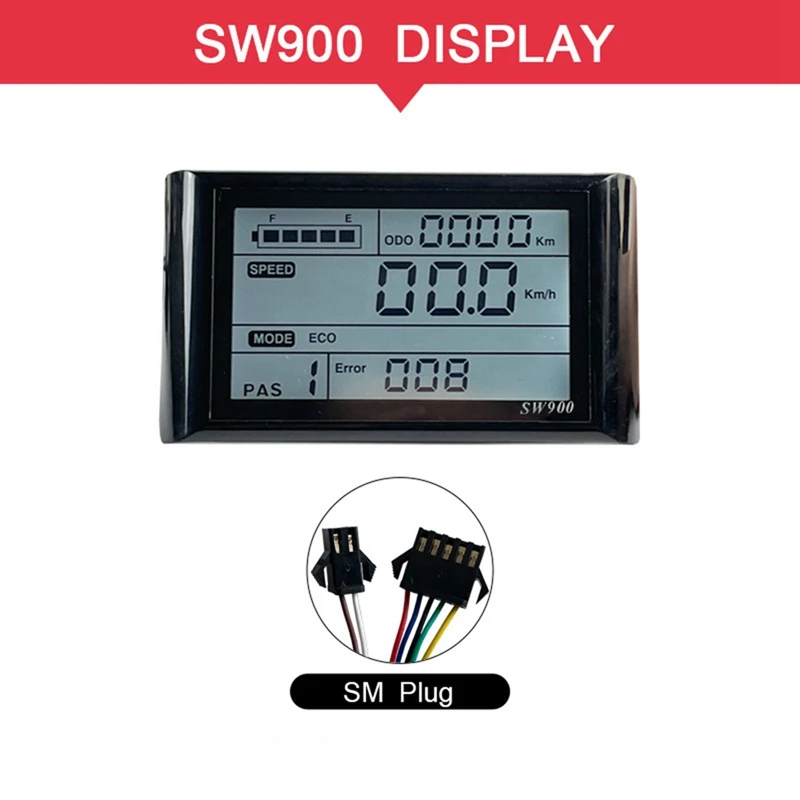 24V 36V 48V 500W 750W Three-Mode 9 Tubes 26A Controller Throttle Brake Kit With LED SW900 Display E-Bike Parts