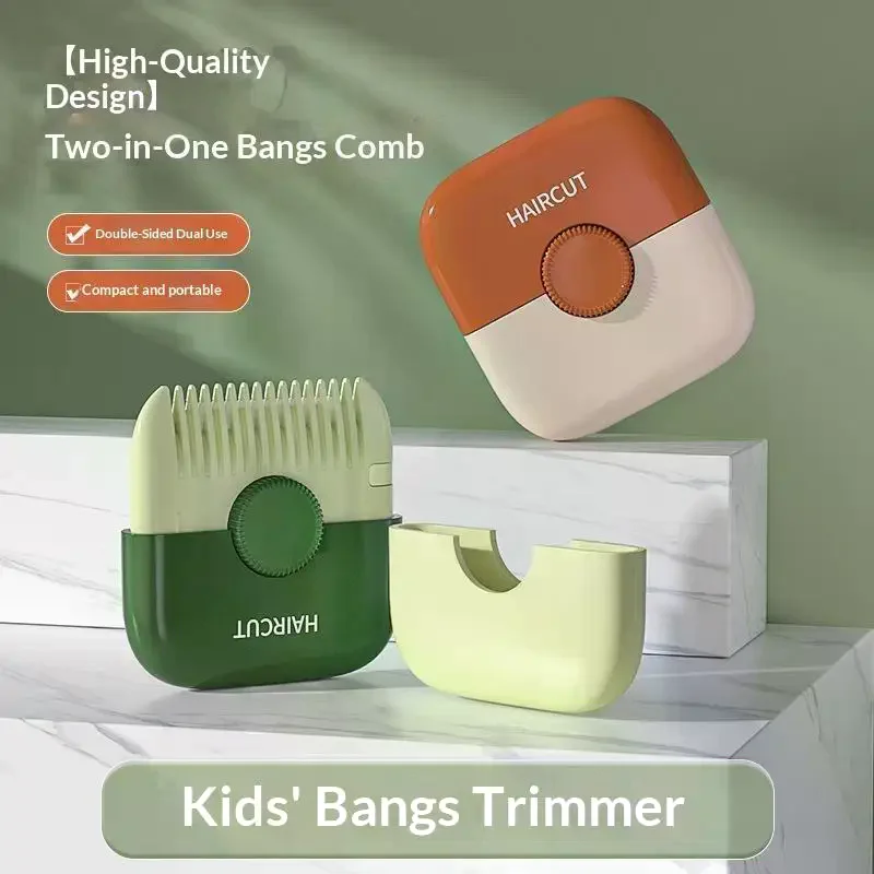 2 in 1 Baby Hair Cutting and Hairdressing Comb Manual Trimmer Double Edge Razor Comb for Baby and Adult Portable Storage