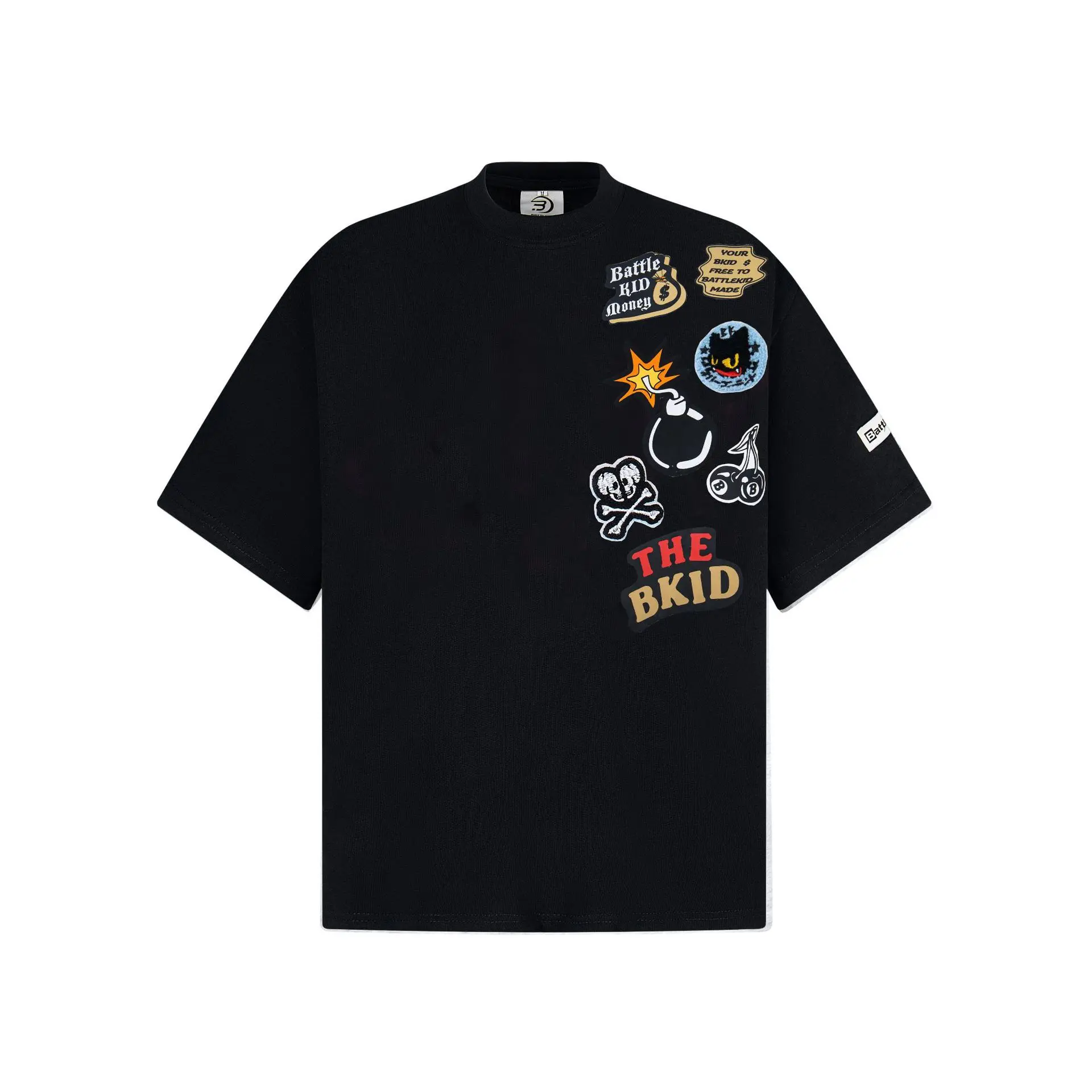 Men's Fashion High Street Printed Oversize Hip Hop T Shirts Streetwear Loose Fit Y2K Painted Tees Summer Short Sleeve Tops
