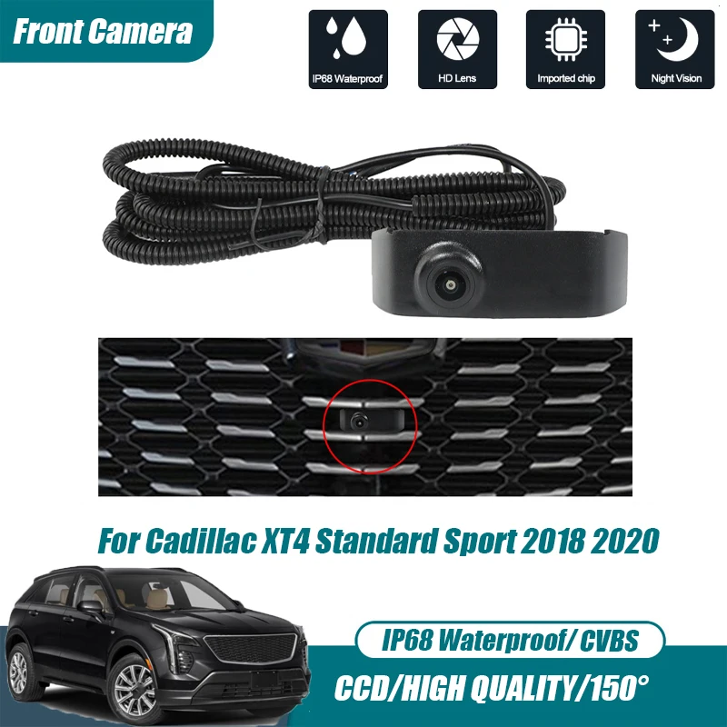 

Car Front View Parking CCD Night Vision LOGO Camera 150° Waterproof CVBS HD AHD For Cadillac XT4 Standard Sport 2018 2020 CAM