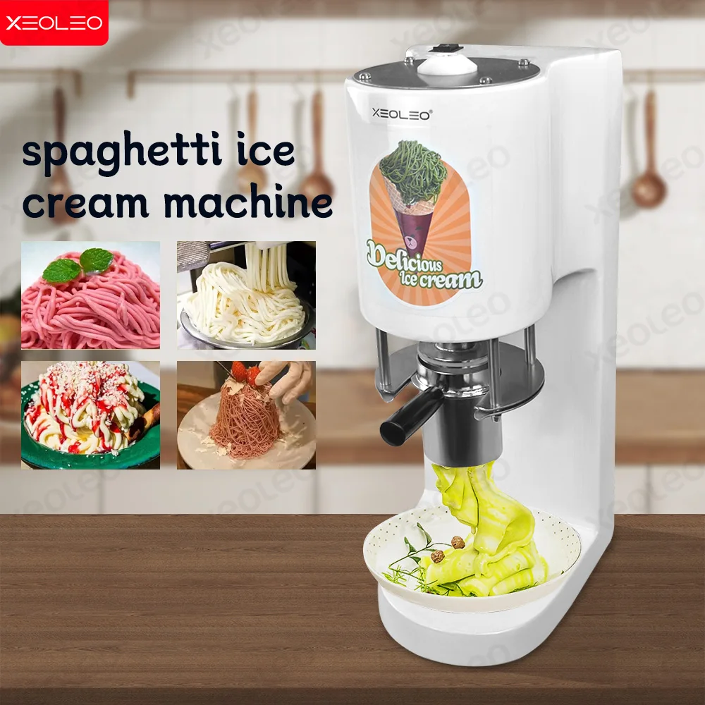 

XEOLEO Машина для мороженого Spaghetti, 4 типа, машина для формования мороженого, 80 Вт, машина для мороженого, машина для приготовления спагетти и мороженого