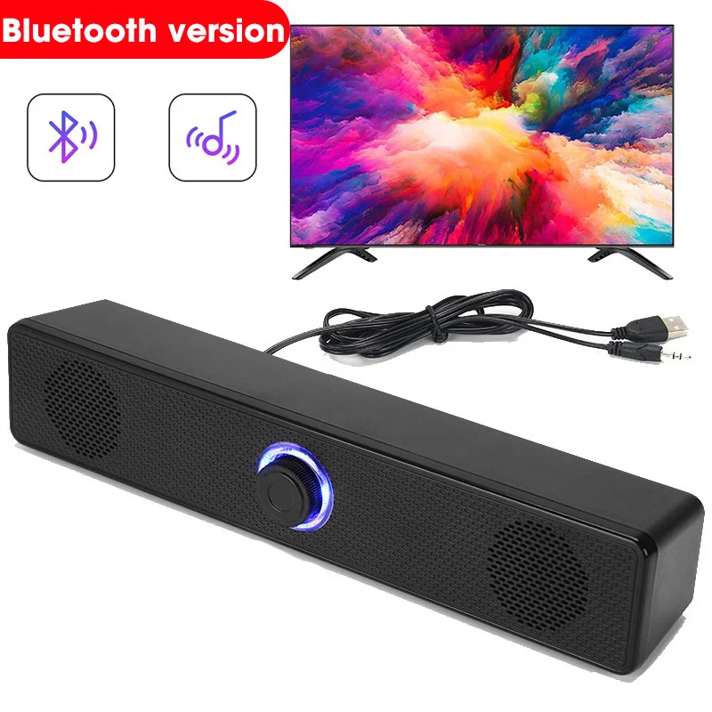 COOMAER Bluetooth 4D głośnik Surround kina domowego nagłośnienie komputerowy Soundbar dla TV Subwoofer przewodowy silny bas Stereo