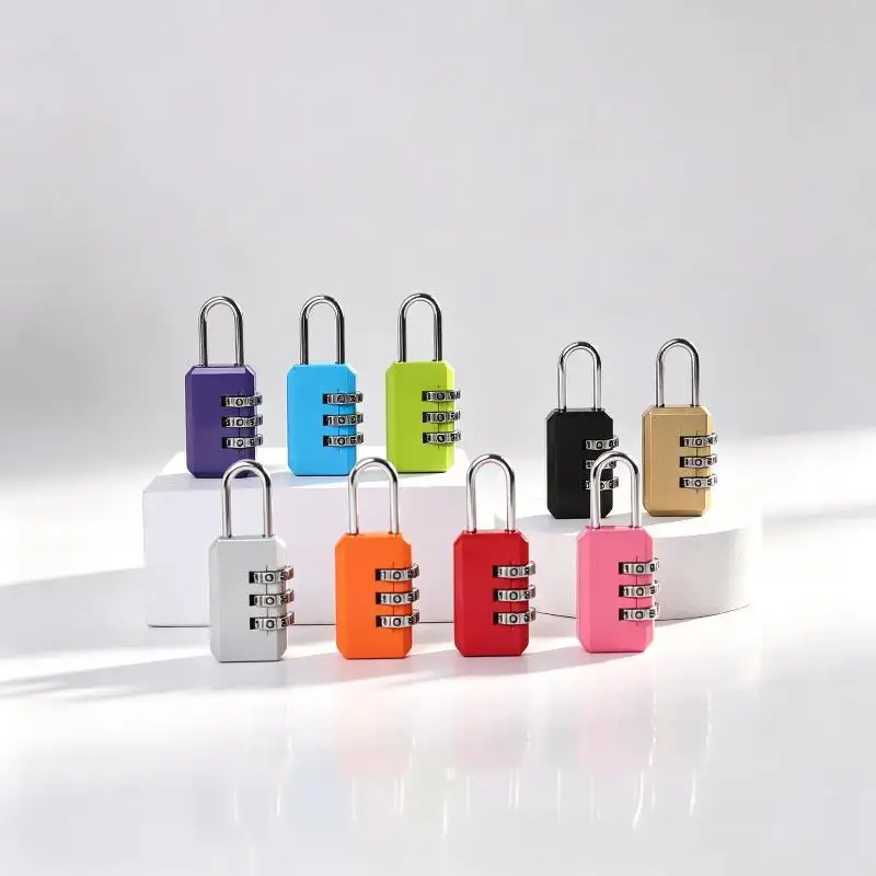 【BA】Zinc Alloy 3 Digits Number Lock Combination Padlock Password Padlock For School Gym Locker Outdoor 3-Position Travel Padloc