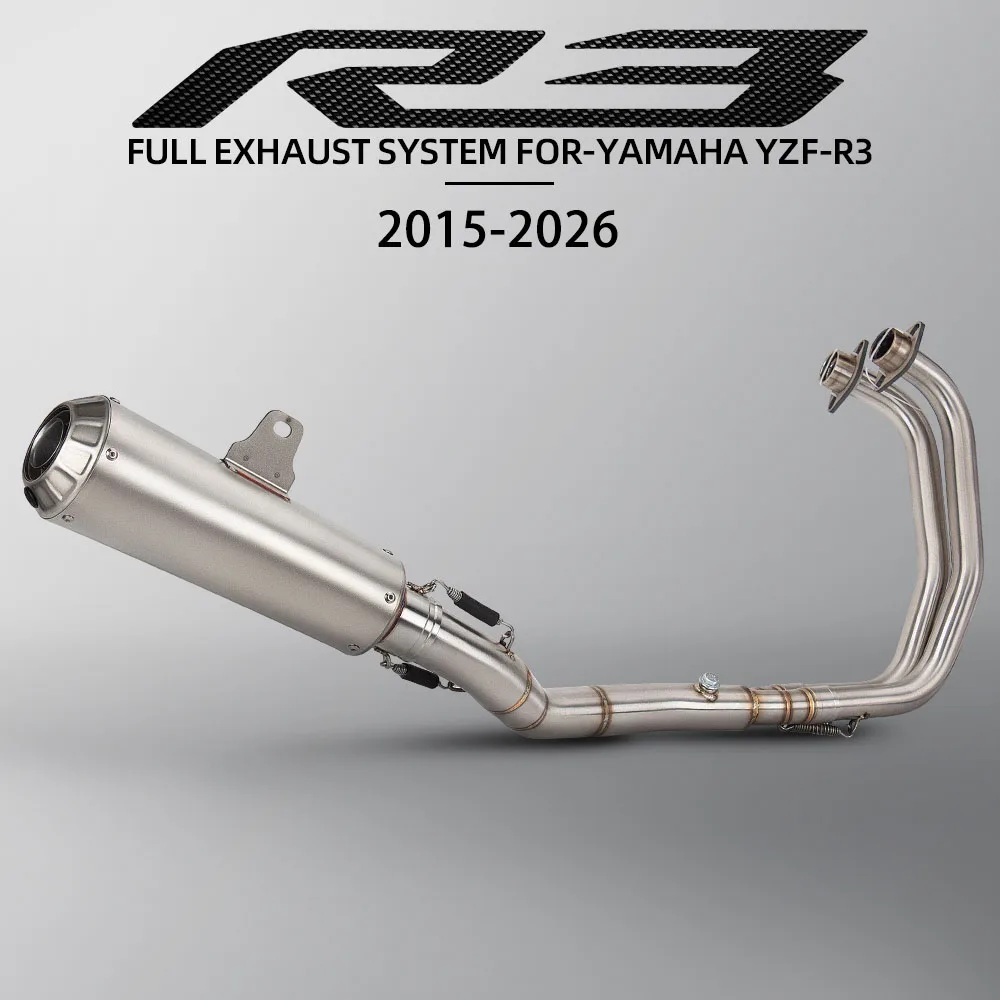 

MT03 Exhaust manifold muffler with DB Killer For Yamaha R3 R25 MT03 MT25 2015-2026 motorcycle exhaust system moto accessories
