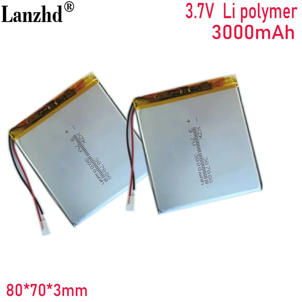 307080 Li polymer 3.7V lithium battery 2200MAH  For tablet computer mobile power monitoring equipment