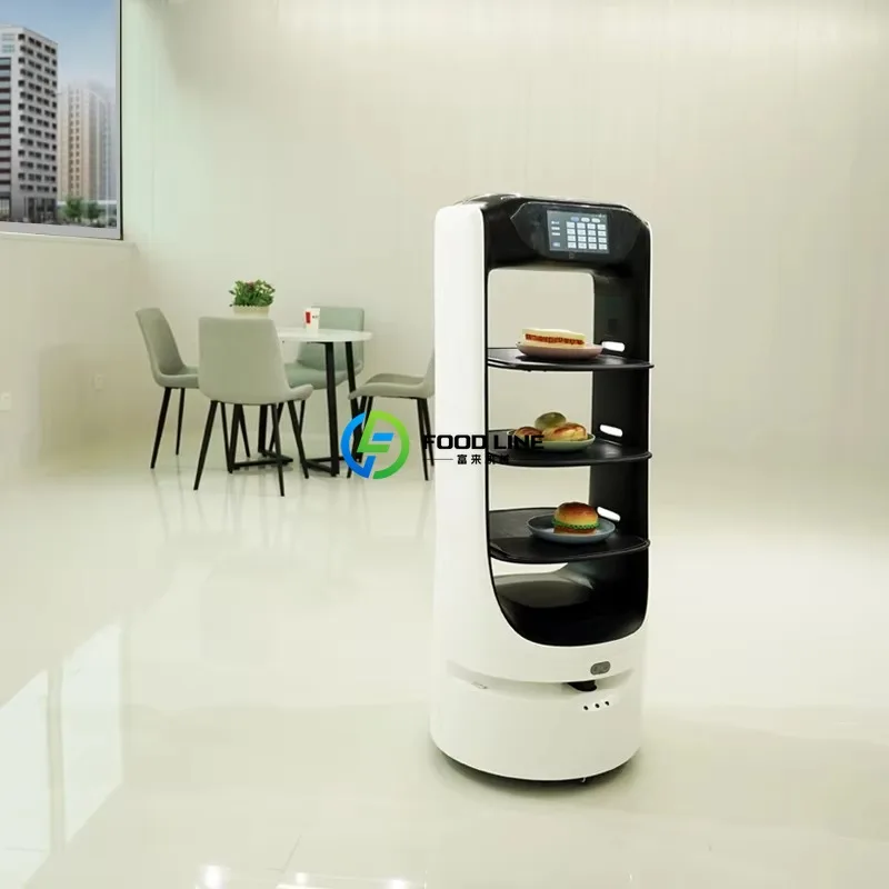 Restaurant Waiter Delivery Robot Custom Designs For Cafe Fast Food Pizza Food Serving Work