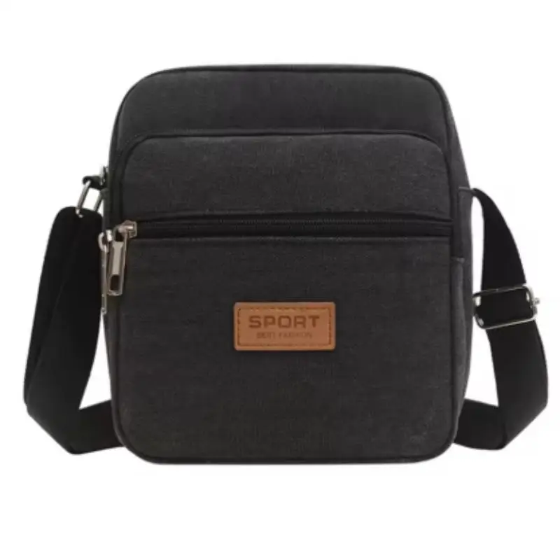 Men's Shoulder Bag Business Leisure Large Capacity Portable Handbag Zipper Multi Layer Waterproof Summer Male's Crossbody Bags