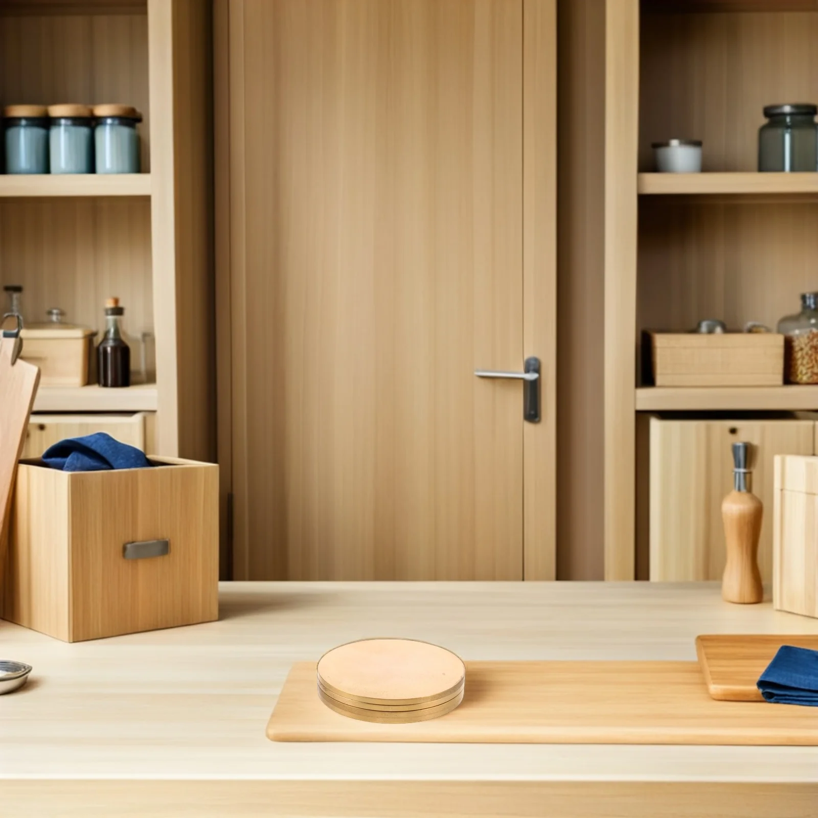 4Pcs Metal Stamping Copper Sheets 45mm Hand-Operated Plier Seals for Embossing Engraving DIY Craft Projects Solid Copper Stamps