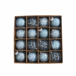 6cm Sparkling Pink Christmas Ball Set Plastic Christmas Tree Hanging Pendant Home Decoration Xmas Party Supplies Ball Ornament