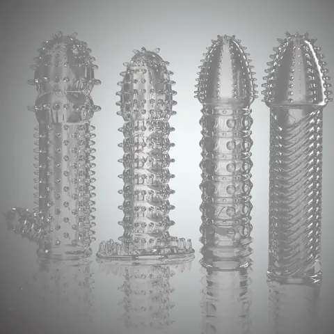 Reusable Textured Peniss SleevE Ring Full Cover Delay Impotence Erection Extensions Teasers CLITORIS GSPOT SQUIRT sexx Adult MAn