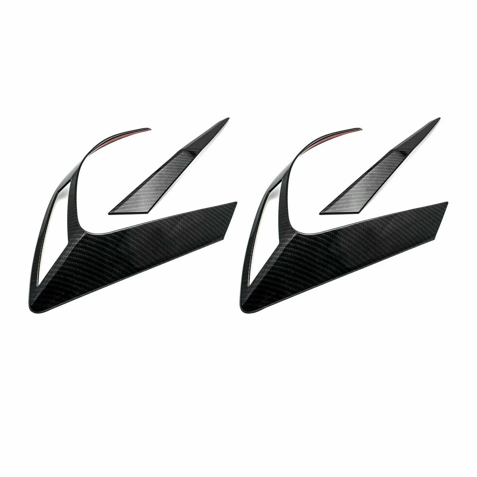 Carbon Fiber Tail light Lamp Cover Trim Strips For Honda Civic Sedan 2016-2020