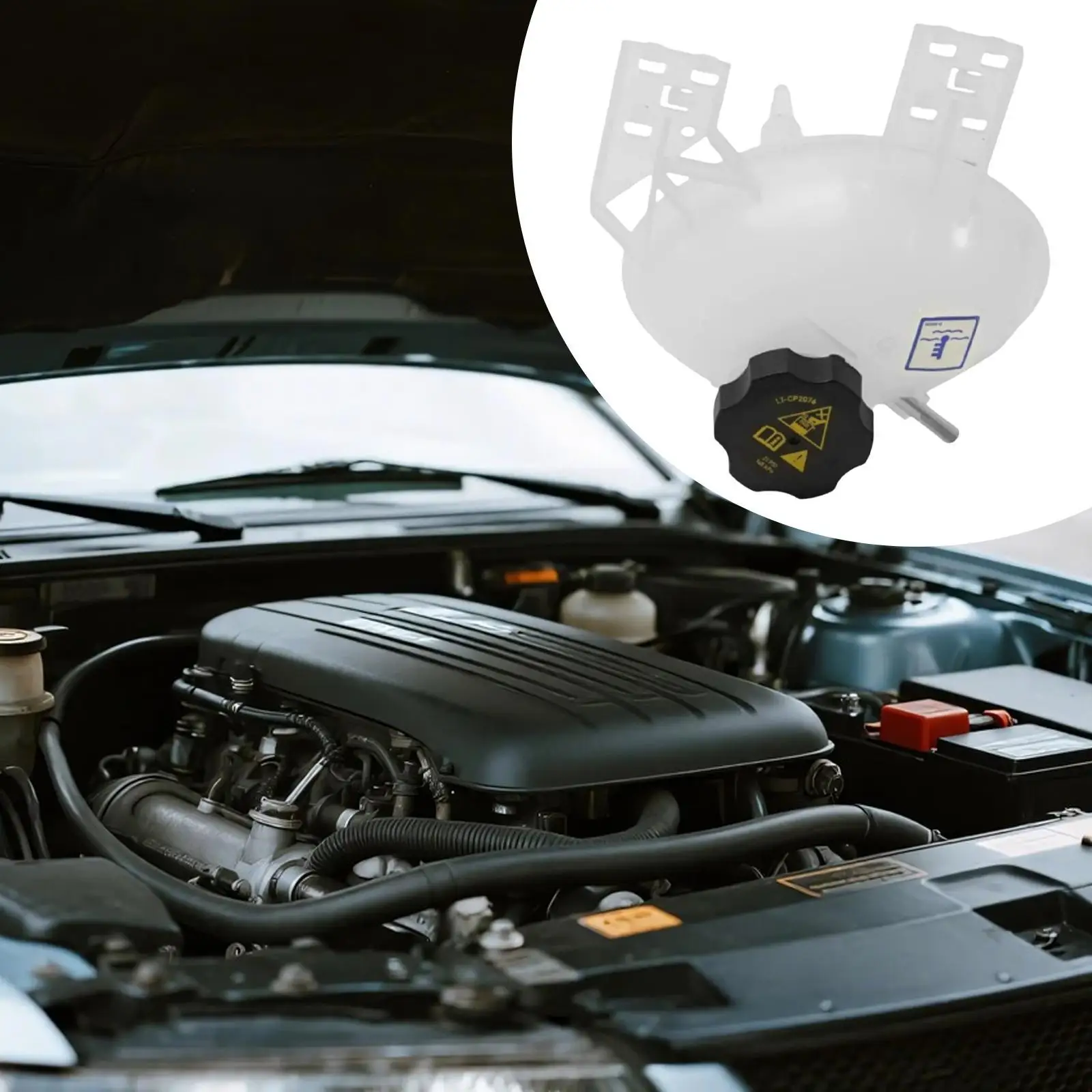 

Engine Cooling Radiator Overflow Tank ABS Water Bottle Compatible for Jeep Compass 2017 2020