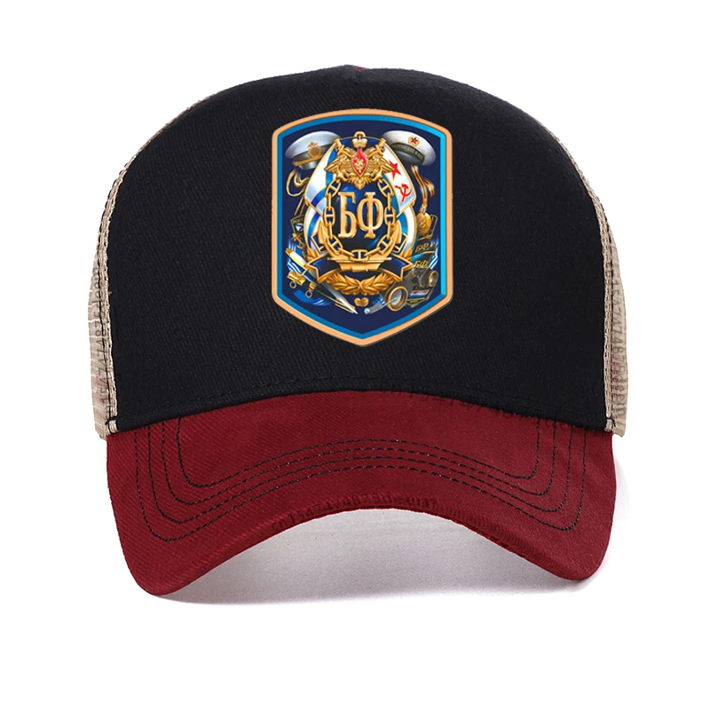 

Russian Baltic Fleet Navy Baseball cap fashion Men Women tactic army russian Dad hat outdoors Mesh Breathable Trucker hats