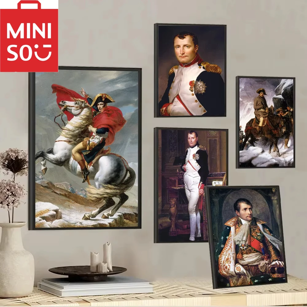 MINISO pintura al óleo por número Napoleón Bonaparte retrato decoración del hogar pintura pared dormitorio decoración de la habitación marco de regalo