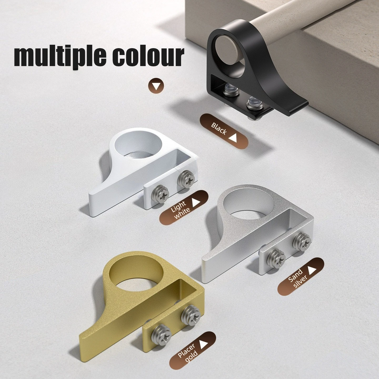 Aluminum Alloy Glass Cabinet Door Handles (No Drilling Required) Cabinet Handles Compatible with Single and Double Doors