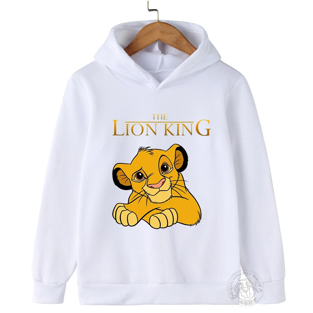 Children Lion King Sweatshirt for Boys Girls Animals Cartoon Graphic Hoody Simba Boys Printing Hoodies Girls Tops Kids Clothes