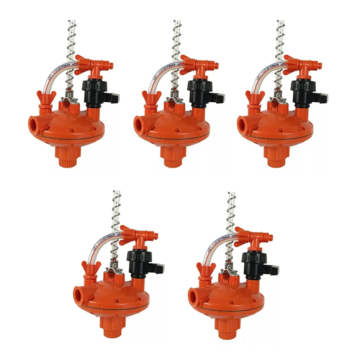 

Poultry Farming System Water Line Water Pressure Regulator Automatic Pressure Regulating Valve 5Pcs Red