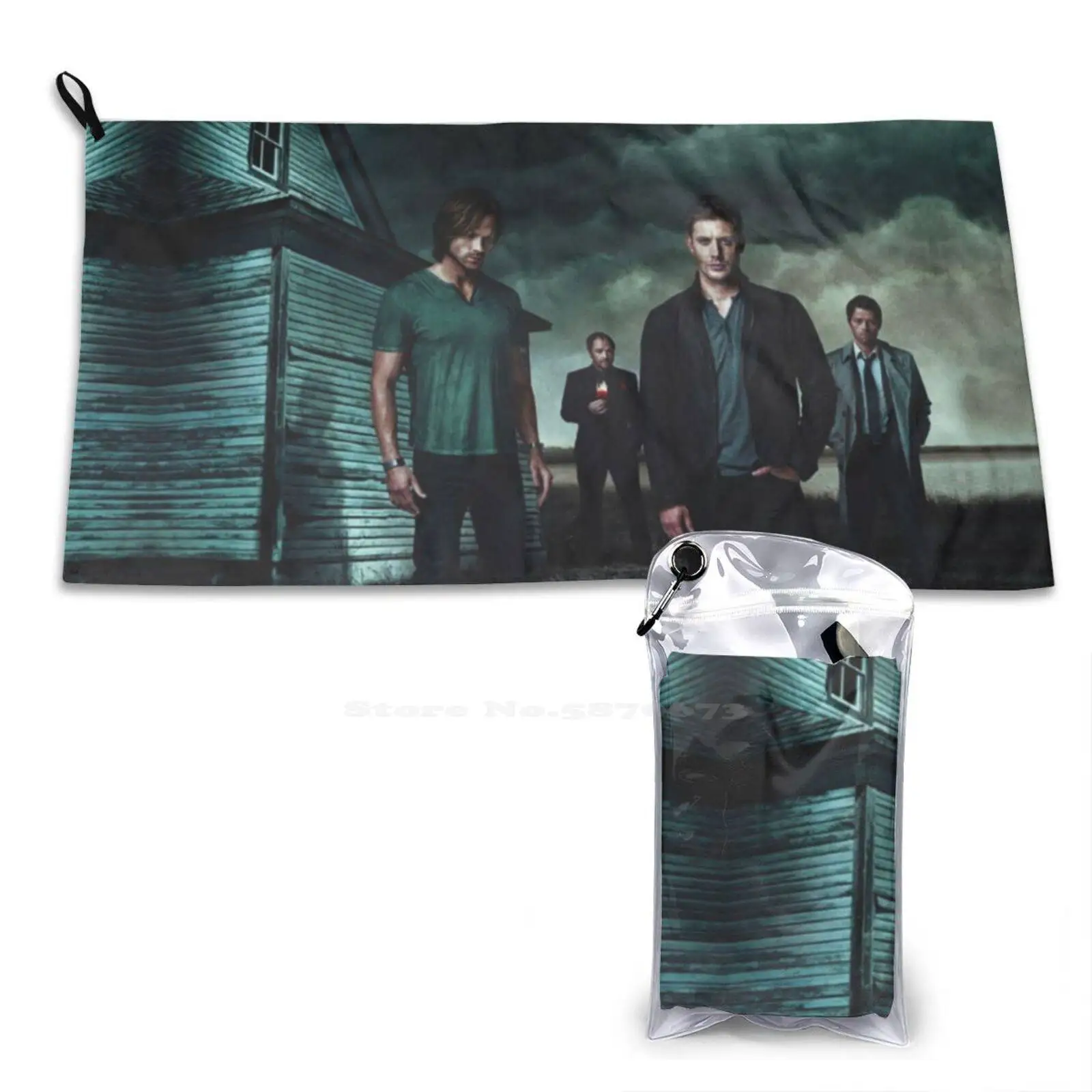 Supernatural Soft Towel Quick Dry Beach Towel Supernatural Sat Castiel Dean Winchester Sam Winchester Crowley Tv Show Cw