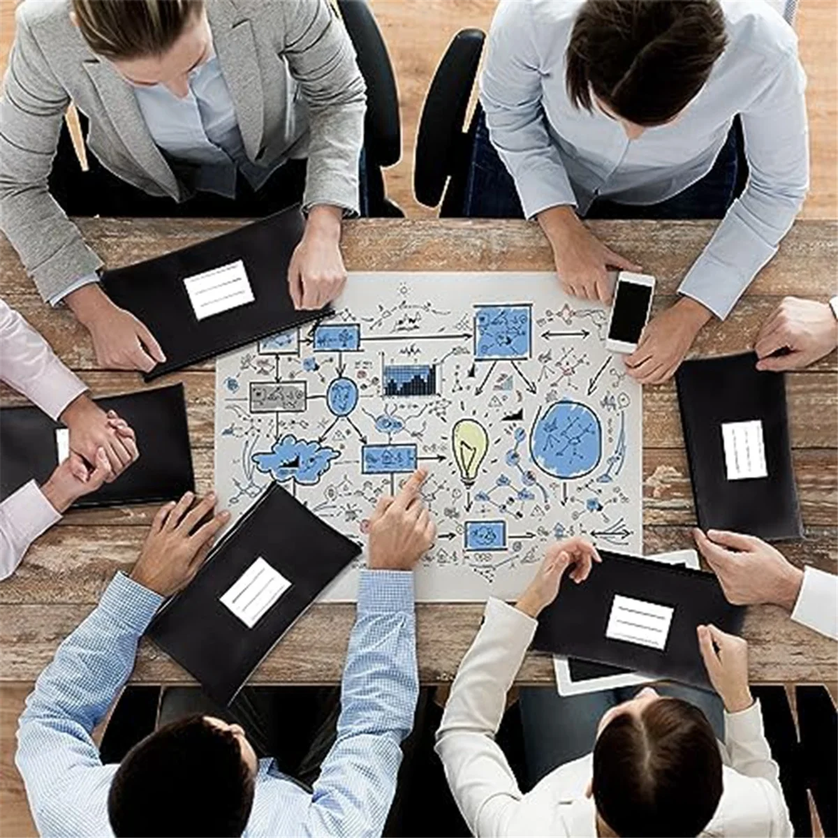 ABQR 6PC Sacchetti per soldi con cerniera Borsa per deposito bancario di sicurezza Borsa per soldi Porta ricevute per monete in contanti Strumento per soldi in carta cosmetica A