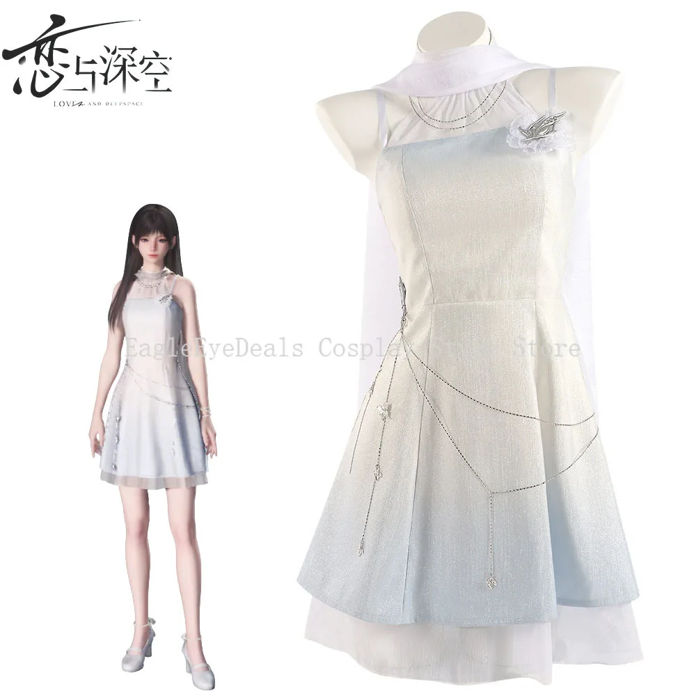 Amor y espacio profundo Caleb Zayne Xavier MC disfraz de Cosplay conjunto completo uniformes para fiesta de Halloween sombrero hombre mujer vestido camisa elegancia