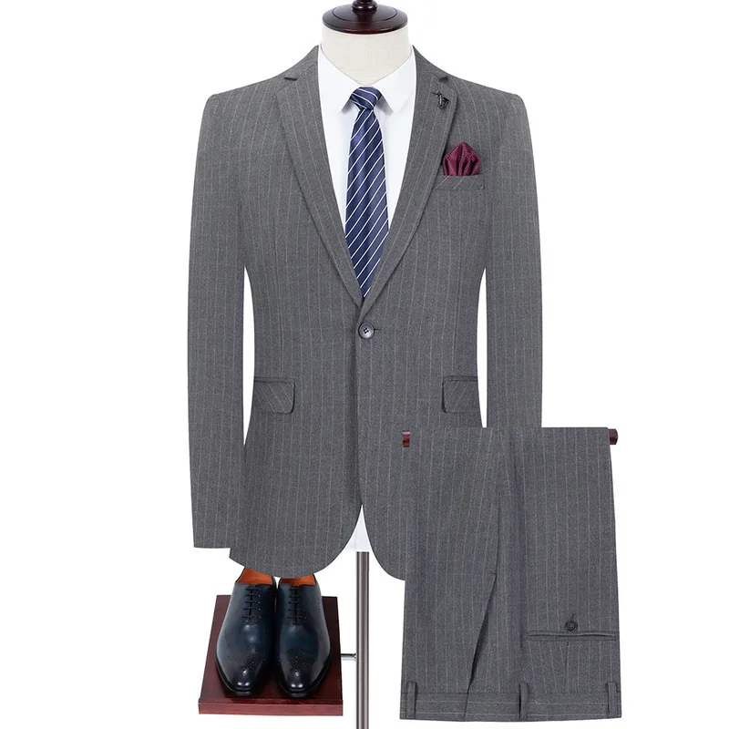 (165) Customized High-end Autumn and Winter New Professional Formal Slim Casual Groomsmen Suits