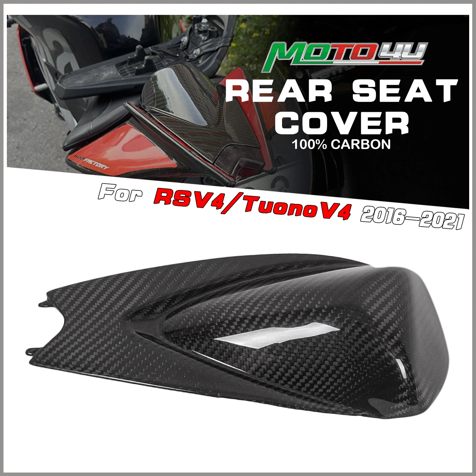 

For Aprilia RSV4 / Tuono V4 Factory 2016- 2021 Motorcycle Carbon Fiber Rear Seat Cover Cowl Fairing in Full Real Carbon