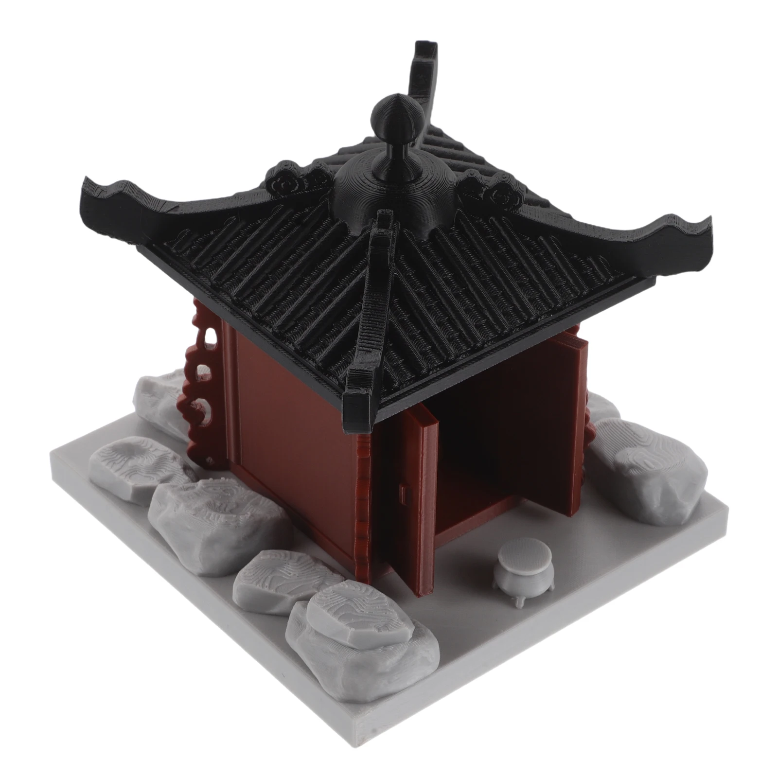

L Temple naments Pagoda Miniature Zen Decor Plastic Figurines Aquarium Garden Study Office Elegant Chinese Style Micro L