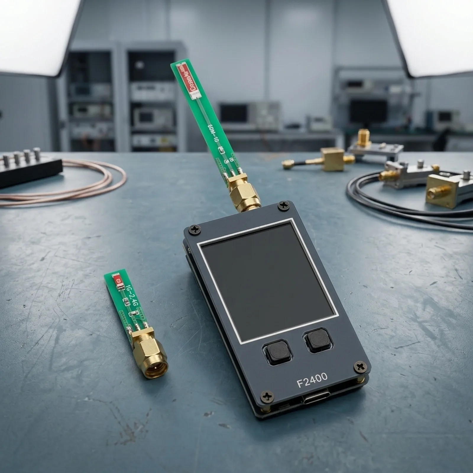 Black RF Tester Multi Operator Signal Detection Mobile Network Analyzer Real-time Readings 10MHz-2400MHz Range