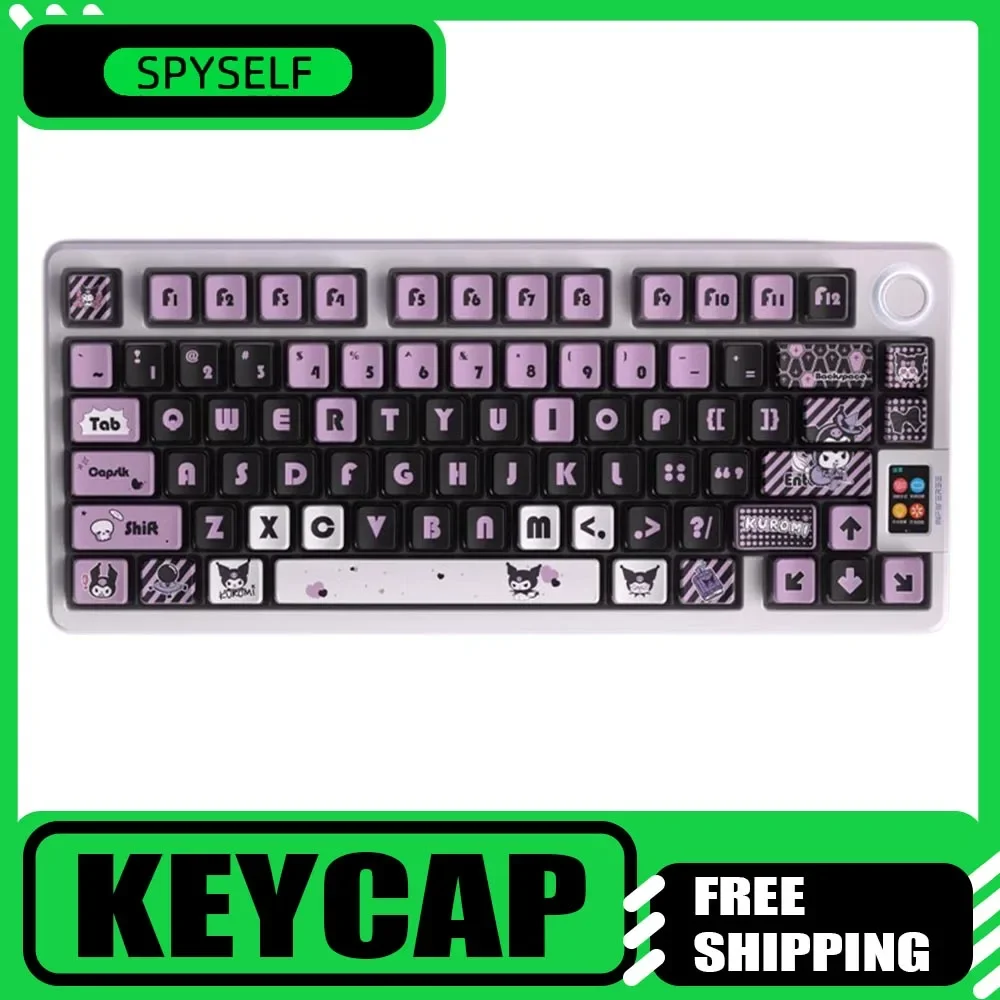 Spyself Keycaps 122 Keys Sublimation Transparent Light-Transmitting Mechanical Keycaps Customized OEM Keyboard Pc Office Gifts