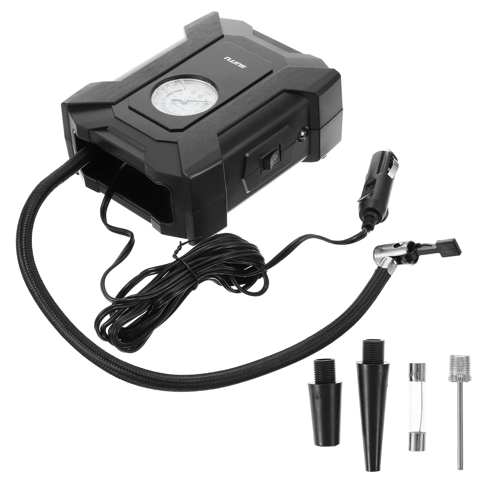 

Portable Car Pump Tire Inflator Efficient Auto Plastic Vehicle High Quality Materials LED Light Powerful Air Pump Measure