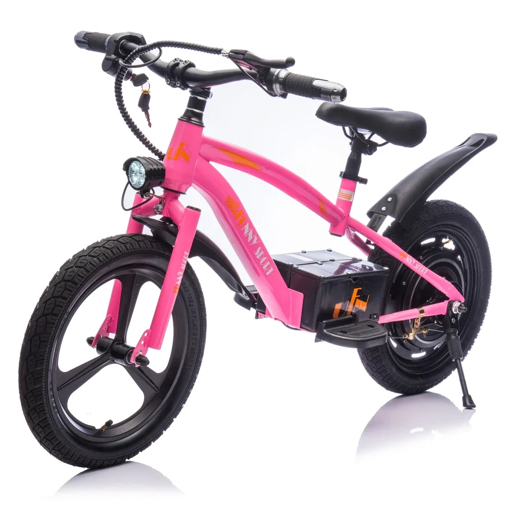 

Up to 12.43MPH 24V Kids Ride On Electric Dirt Bike, 300W Power Motor, 16in Wheels Electric Balance Bike Electric Motorcycle