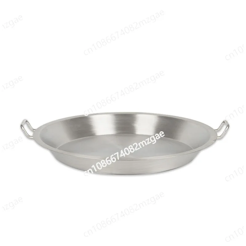Commercial Stainless Steel Flat Bottom Frying Pan with Multi-Ply Base, Coating-Free Steel Surface for Pancakes, Steaks and More