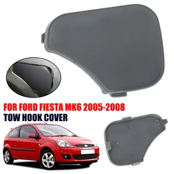 1x Car Front Bumper Tow Hook Cover For Ford Fiesta MK6 2005 2006 2007 2008 Towing Eye Cap 1375861 6S6117A989AA Auto Replacement