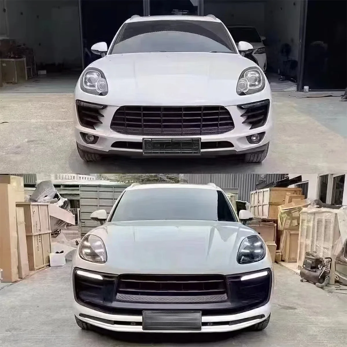 PP Material Car Accessories Bumper Bodykit  for  Macan 95B.1 2014-2018 Refit to 2025 95B.3 Look Like .