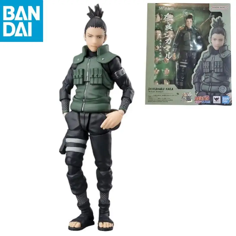 

In stock Original Bandai Banpresto SHF Shippuden Nara Shikamaru The Wisdom of The Prophet's Ten Moves Action Figure Model Figure