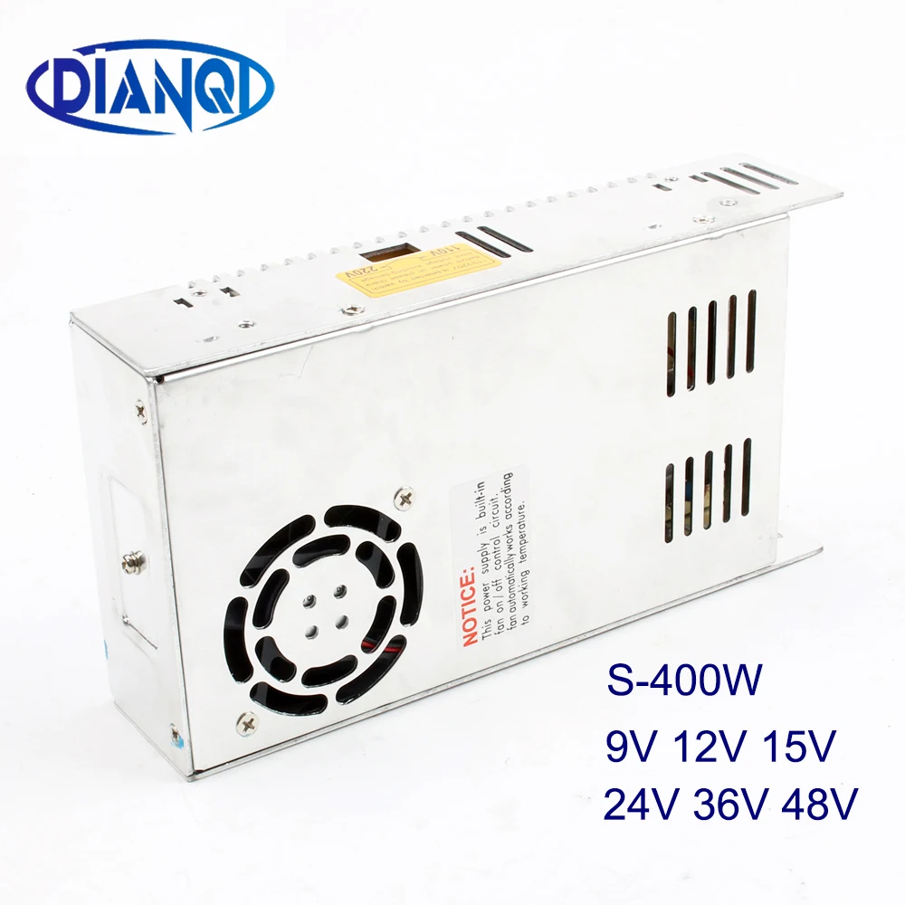 400W 36V 11A Single Output Switching power supply High Quality AC to DC 5V 9V 12V 15V 24V 48V Power Supply  S-400-36