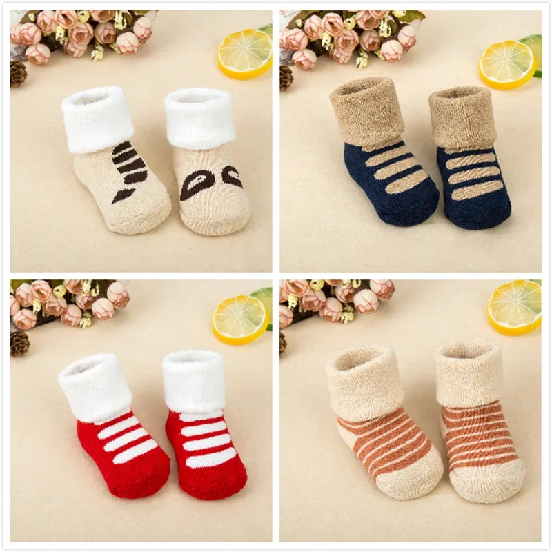 

Baby Socks Girls Boys Print Thick Terry Clothes Newborn Accessories Kids Children Toddlers Slipper Gift Clothes Infant Stuff