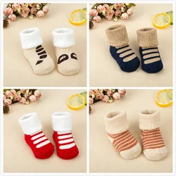 Baby Socks Girls Boys Print Thick Terry Clothes Newborn Accessories Kids Children Toddlers Slipper Gift Clothes Infant Stuff